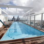 Adelaide Tce, Perth Apartment - outdoor pool with city view