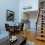 One Rockwell - 1 Bedroom apartment - lounge, kitchen & mezzanine