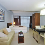 Greenbelt Chancellor studio apartment - living and bedroom