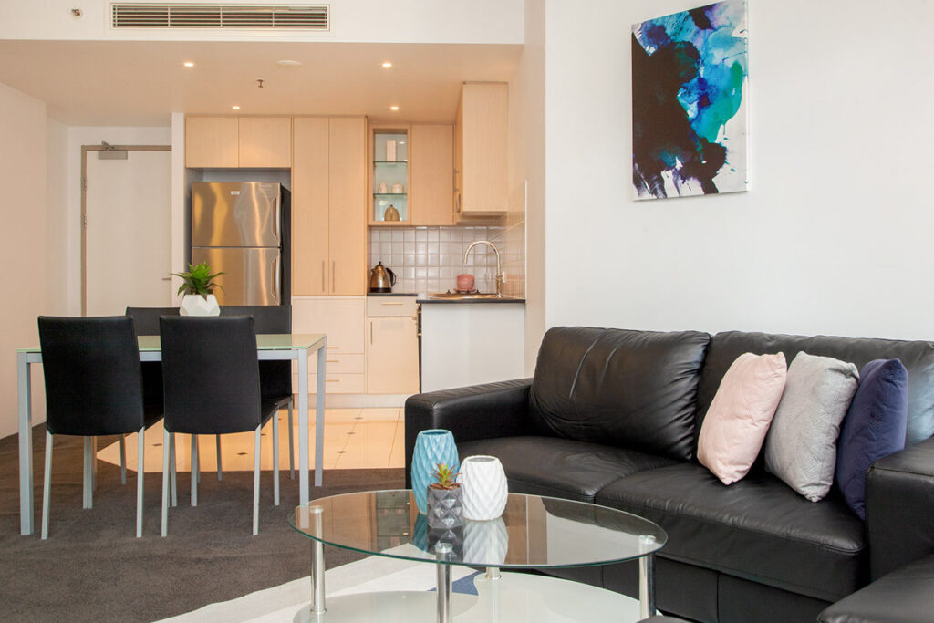 Mary St, Brisbane apartment - living and dining room