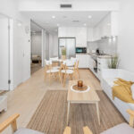 Ann St, Brisbane - Apartment living room and dining