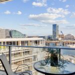 Shelley St, Sydney apartment - view of the harbour from the balcony