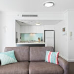 Charlotte Street, Brisbane - living room and kitchen