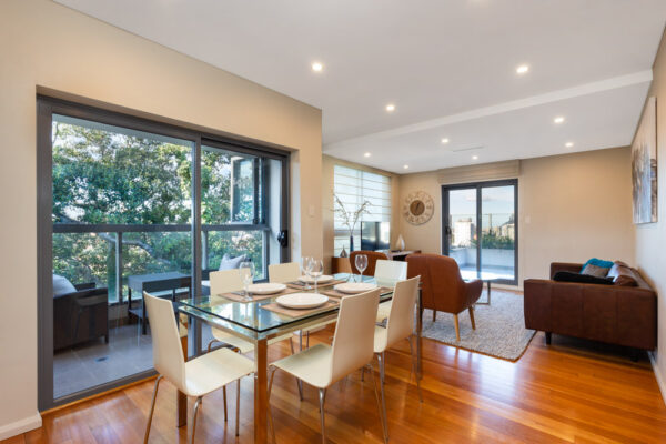 197 Walker Street, North Sydney apartment - living and dining room