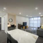 Avenue apartments, Canberra, one bedroom - dining and living room