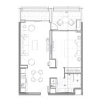 Avenue apartments, Canberra, one bedroom - floor plan