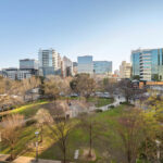 Hindmarsh Sq, Adelaide apartment 301 -balcony view of Hindmarsh Square