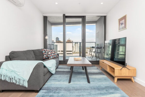 Melbourne Quarter one bedroom apartment - living room