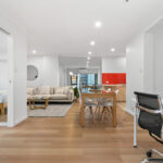 York Street, Sydney apartment - living room and study area