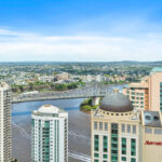 550 Queen Street. Brisbane apartment - view of Brisbane river from apartment