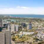 Eureka, Southbank apartment 4104 - view of Albert Park and Port Philip Bay from the apartment