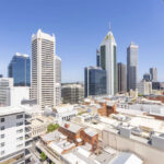 QT Apartments, Perth - apartment 1701 view of Perth CBD from balcony